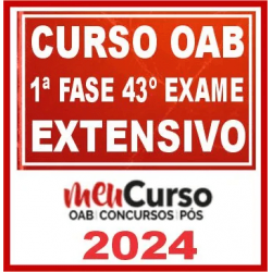 OAB 1ª Fase 43º Exame (Extensivo) MeuCurso 2024